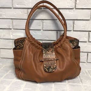 NWT “FIRENZE BELLA” ITALIAN LEATHER HANDBAG THEFT PROOF POCKET